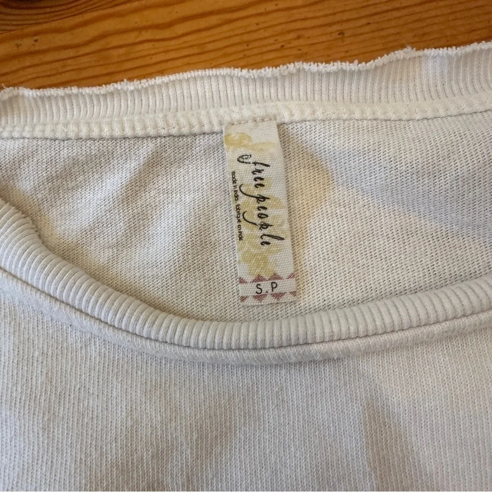 FREE PEOPLE Grandpa Jersey Outer Sunset Top in Ivory Lace women - S